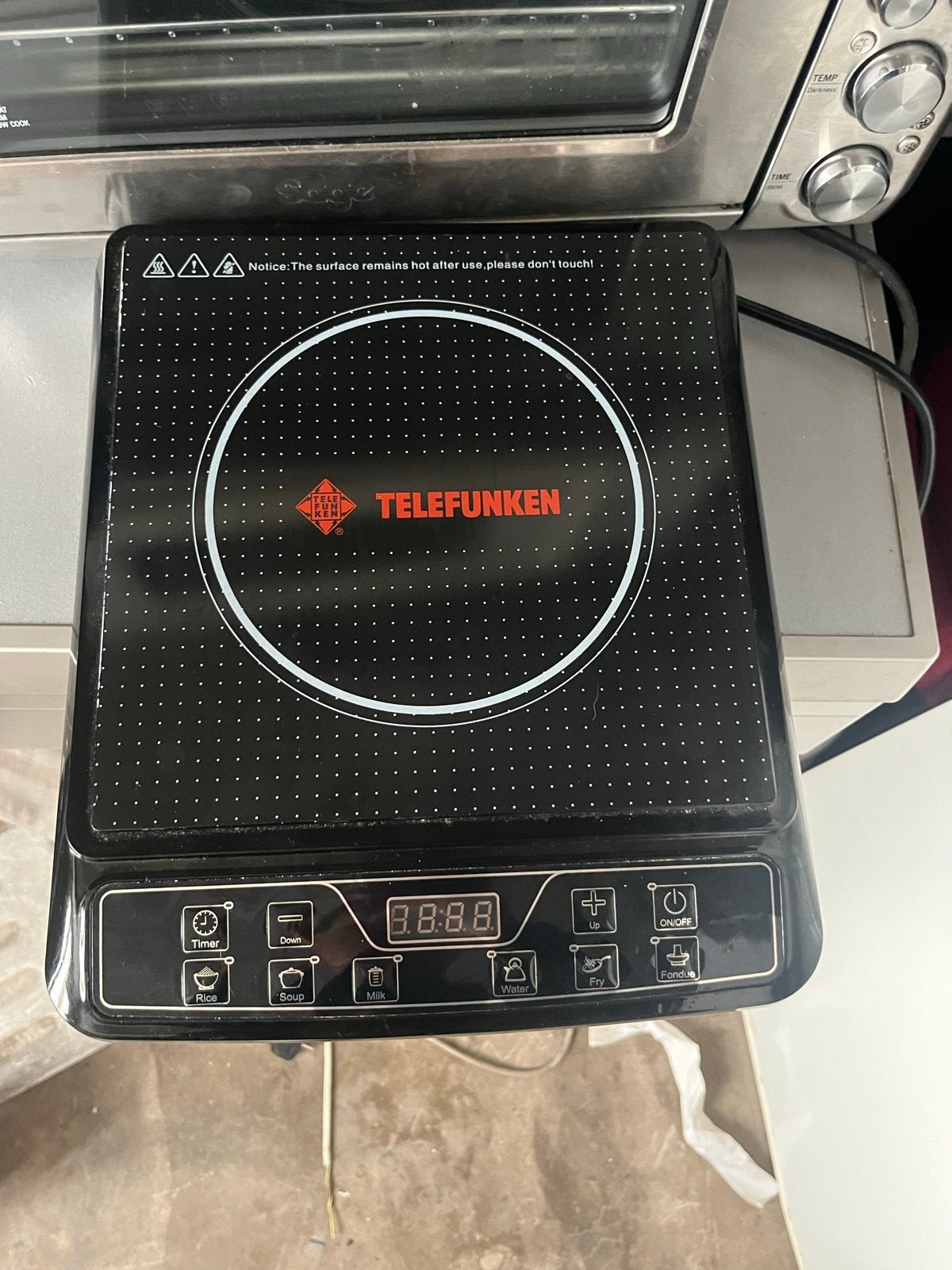 Telefunken Inductiekookplaat, Witgoed en Apparatuur, 3 kookzones of minder, Ophalen of Verzenden, Zo goed als nieuw, Inductie