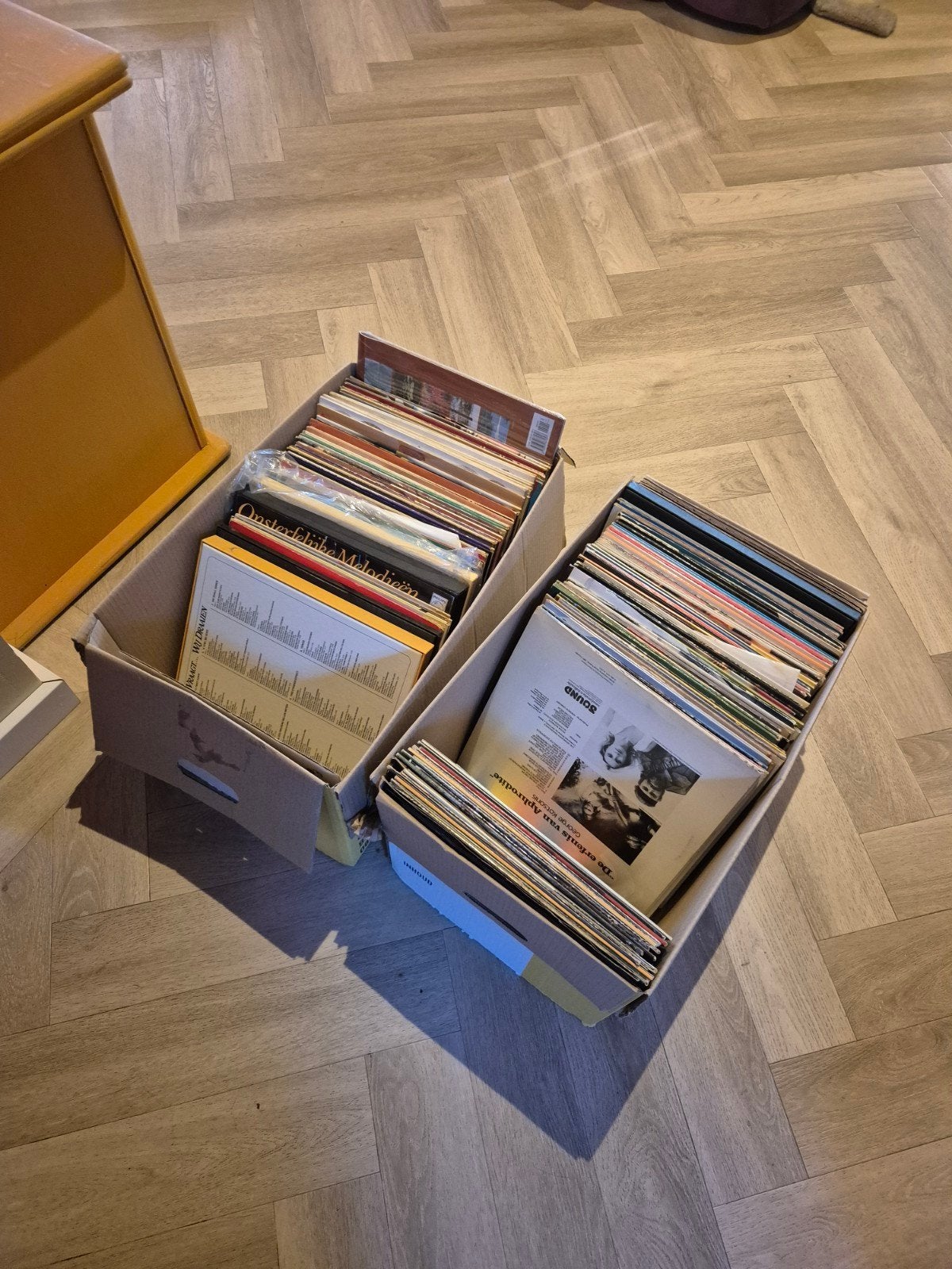 2 verhuisdozen vol met oude LP's, Ophalen, Gebruikt, 12 inch, LP