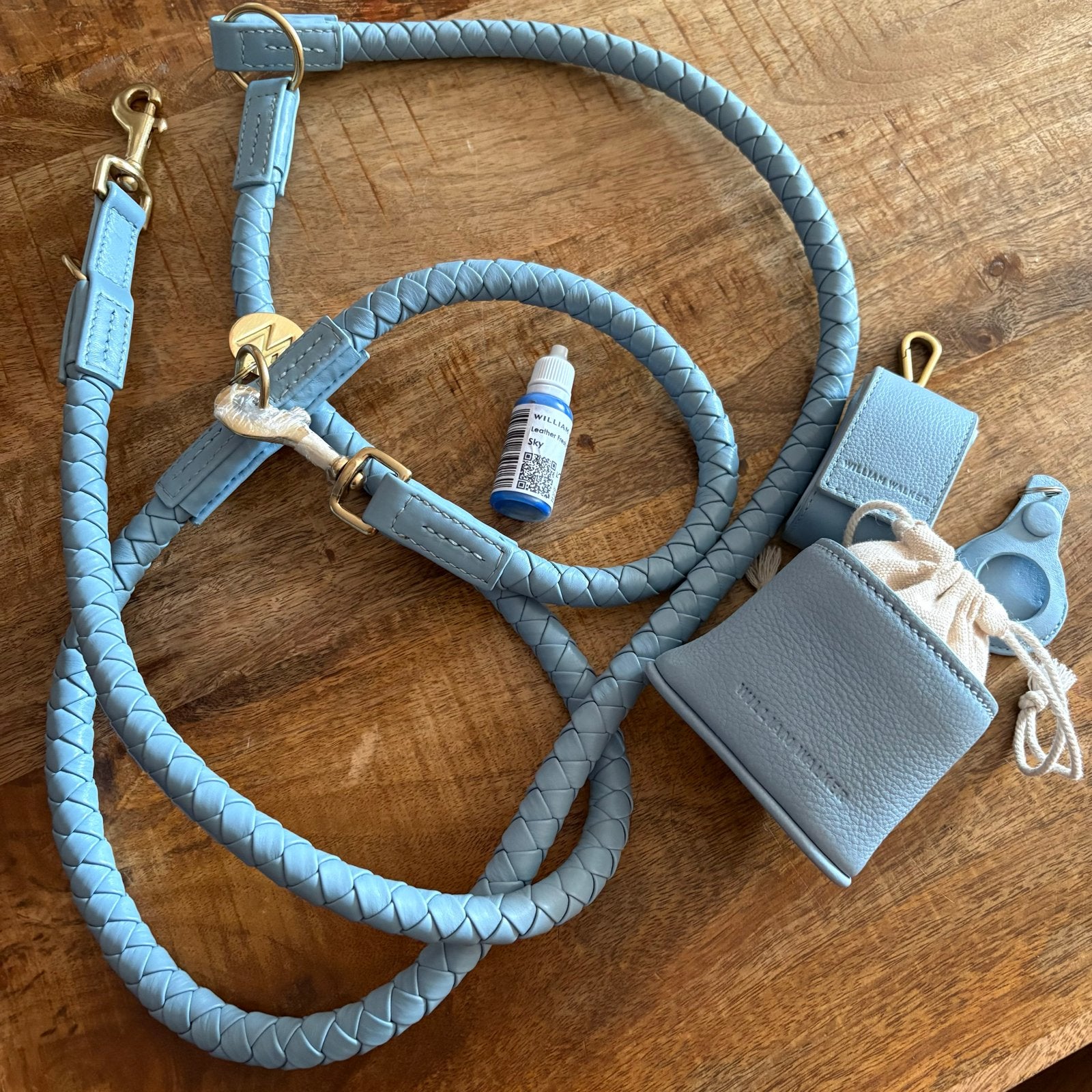 William Walker riem, treatbag, poepzakhouder, airtag leer, Ophalen, Nieuw, Hondenriem