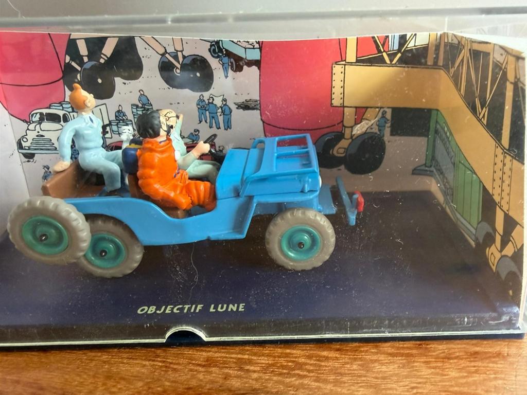 Kuifje Objectif Lune Jeep met figuren, Ophalen of Verzenden, Zo goed als nieuw
