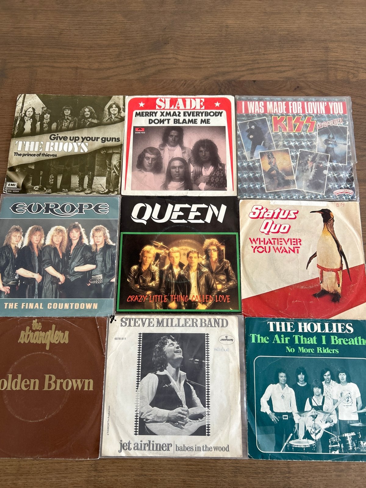 Partij van 9 rock/pop singles uit de jaren '70 en '80, Cd's en Dvd's, Vinyl Singles, Gebruikt, 7 inch, Single, Ophalen of Verzenden