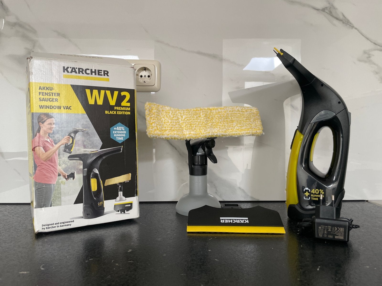 Kärcher WV2 Premium Black Edition Raamwisser, Huis en Inrichting, Schoonmaakartikelen, Ophalen of Verzenden, Raamwisser of Trekker
