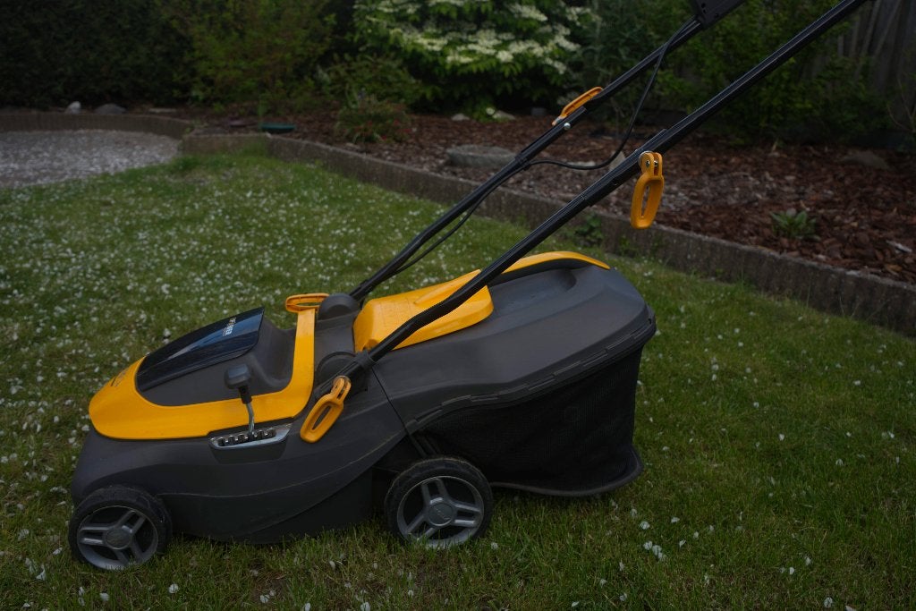 Stiga accu grasmaaier E340, Tuin en Terras, Ophalen, Cirkelmaaier, Stiga, Accu-grasmaaier
