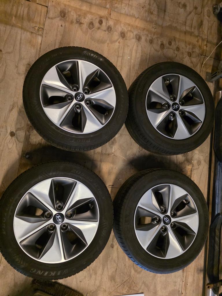 Setje velgen met band 5x114,3, Ophalen, Gebruikt, Velg(en), 16 inch