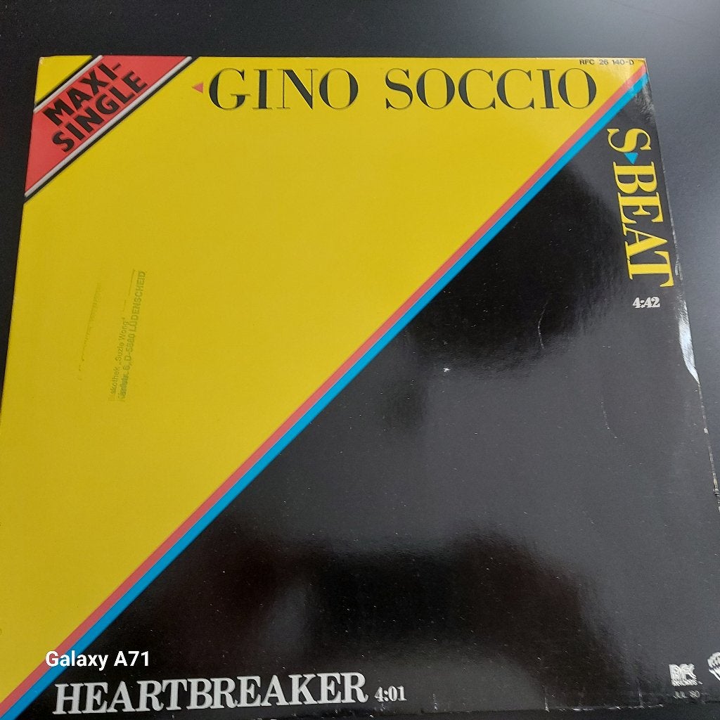 12 Inch Maxisingel Gino Soccio - S Beat (1980), Gebruikt, Ophalen of Verzenden, Fotohoes, Disco