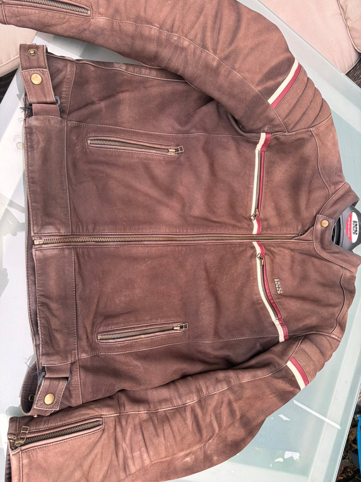 IXS leren motor jas maat 54, Motoren, Ophalen of Verzenden, Tweedehands, Jas | leer