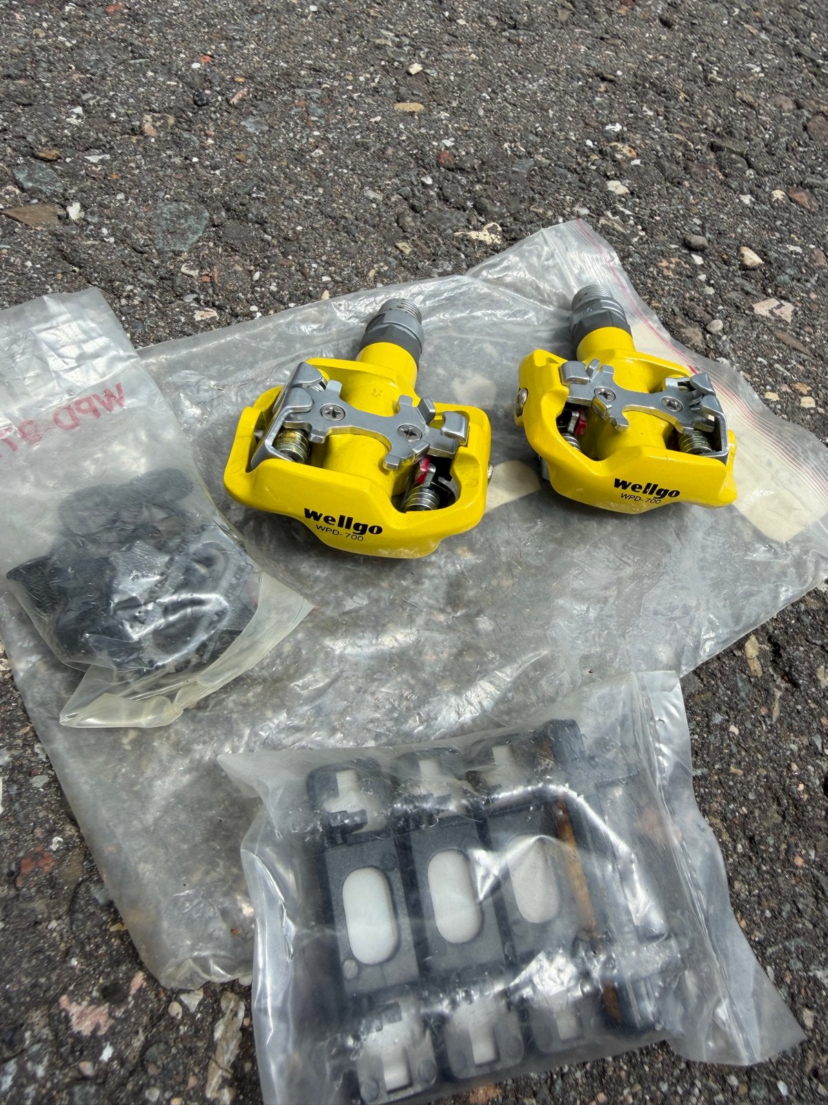 Wellgo SPD-95B Pedalen - Geel, nieuw, Crankstel of Pedalen, Ophalen of Verzenden, Zo goed als nieuw, Aluminium