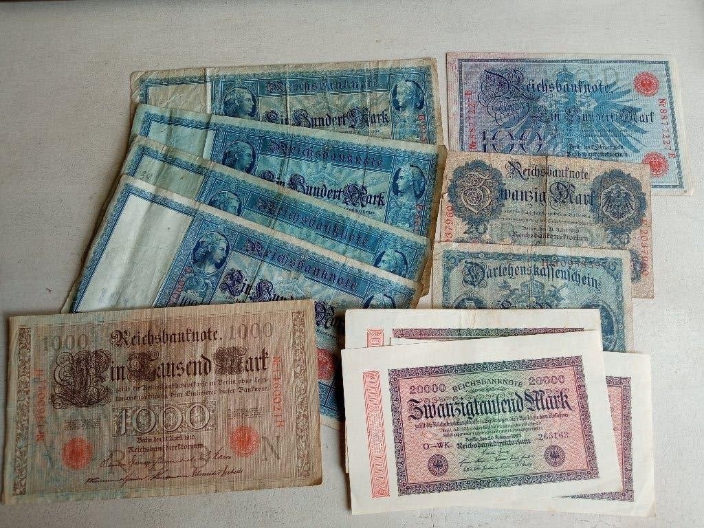 Duitsland lot oude bankbiljetten., Ophalen of Verzenden, Duitsland, Setje