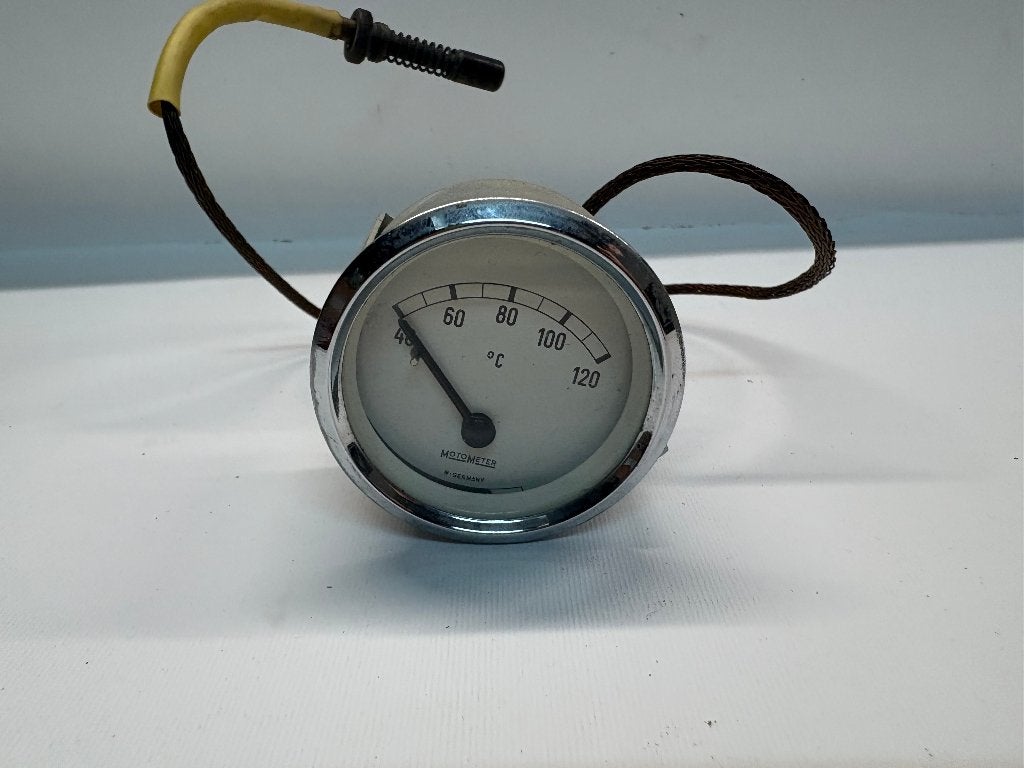 MotoMeter Temperatuurmeter Oldtimer (met sensor) W. Germany, Ophalen of Verzenden, Gebruikt, Porsche