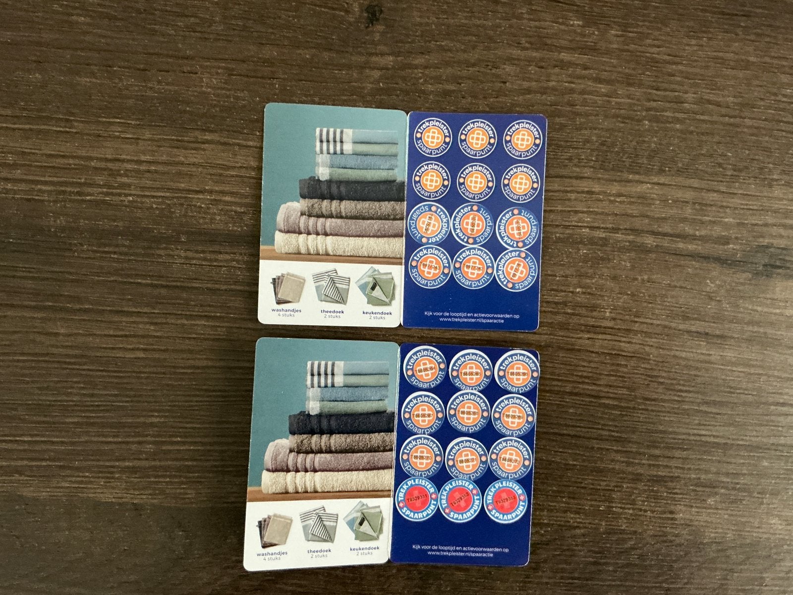 Trekpleisterzegels - 2 volle kaarten  = € 2,50 (KWF), Ophalen of Verzenden, Winkel, Super of Benzinepomp, Volle spaarkaart