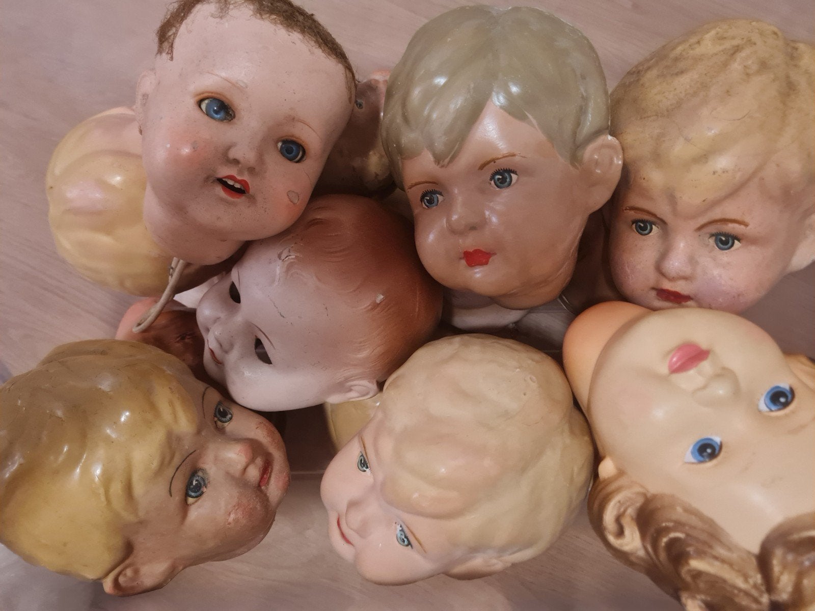 Antieke poppenhoofden e.a., Verzamelen, Ophalen, Pop