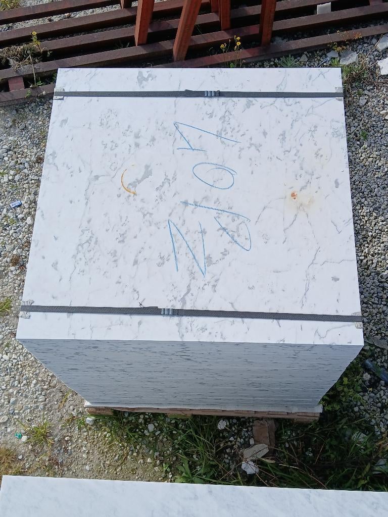 Marmeren tegels bianco Carrara 80x80x2cm, Doe-het-zelf en Verbouw, Tegels, 60 cm of meer, Nieuw, Ophalen of Verzenden, Minder dan 5 m²