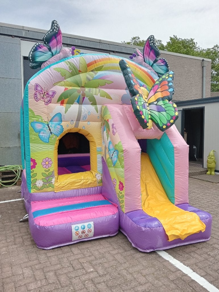 Springkussen Vlinders met Glijbaan huren Tilburg, Ophalen, Nieuw, Overige