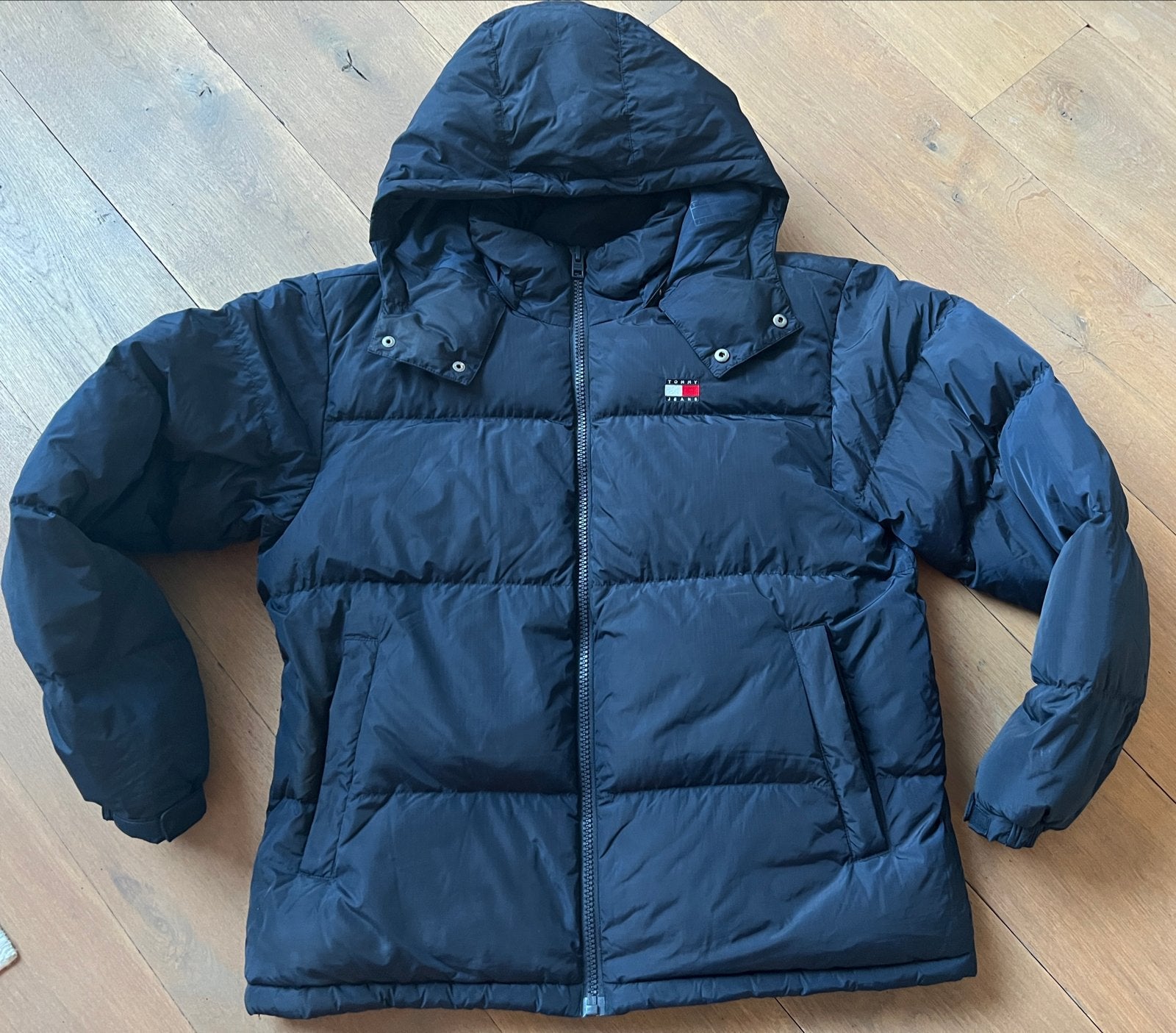 Tommy Jeans Alaska Puffer Jas - Maat L - Zo goed als nieuw, Ophalen of Verzenden, Zo goed als nieuw, Blauw