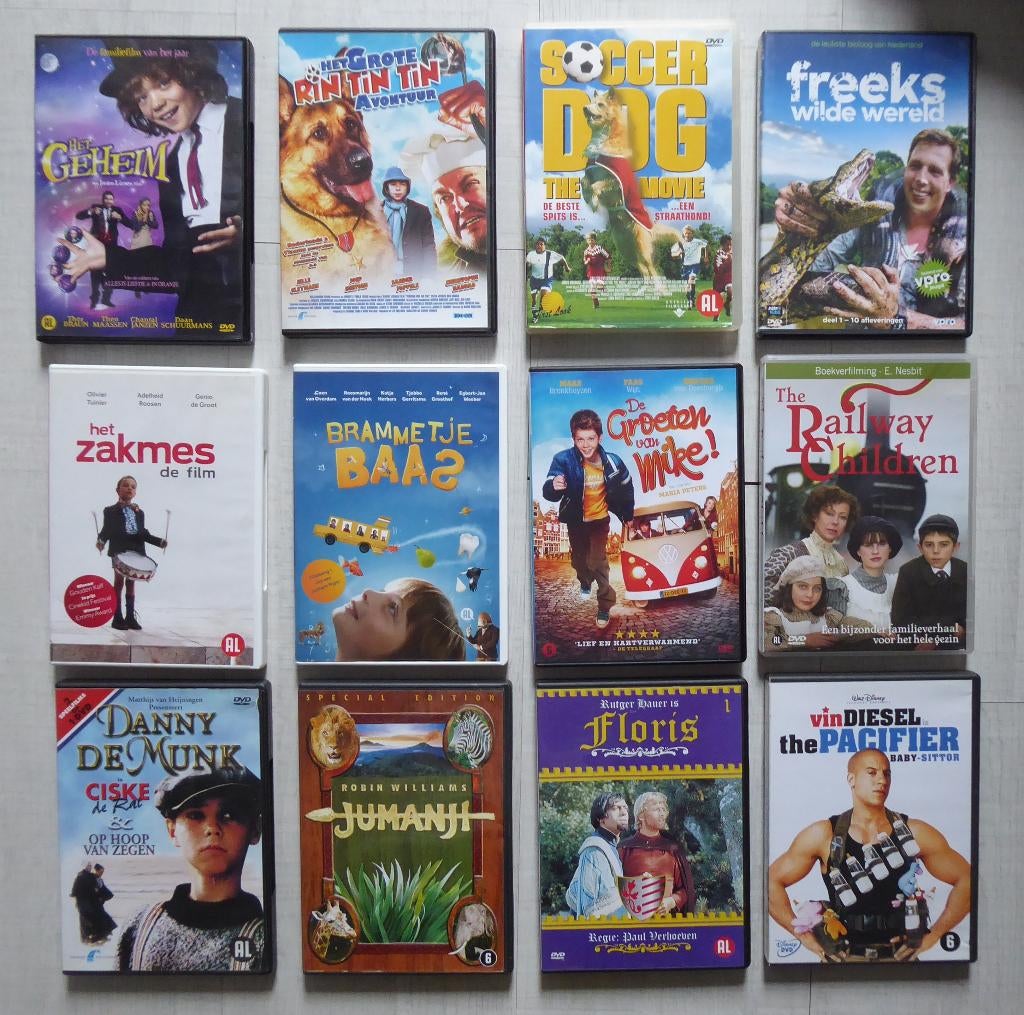 12 kinder dvd's; diverse films, Alle leeftijden, Ophalen of Verzenden, Zo goed als nieuw, Overige genres