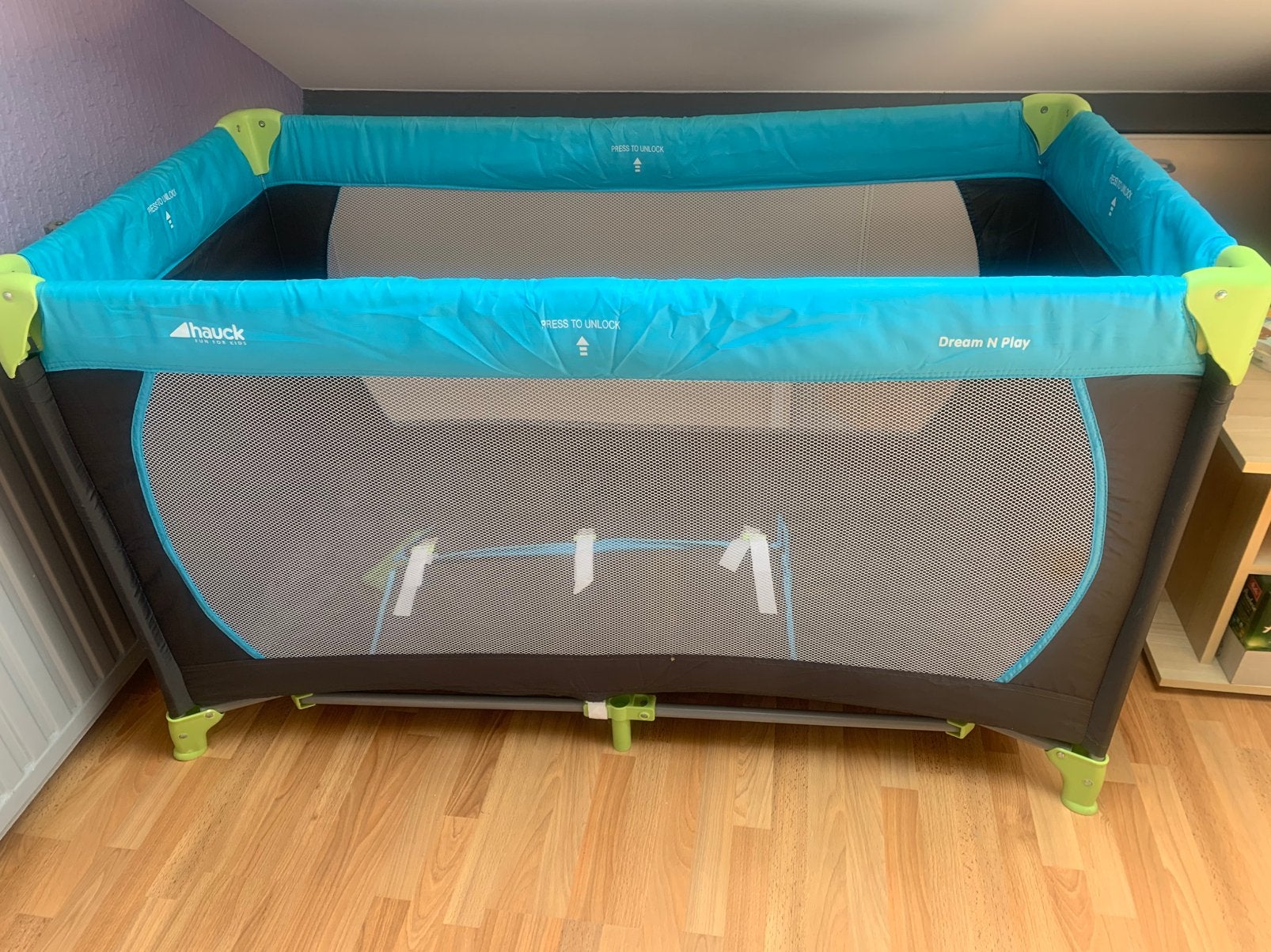 Hauck Kinderreisbed Dream N Play - Inklapbaar, Ophalen, Gebruikt, 140 tot 160 cm, 70 tot 85 cm