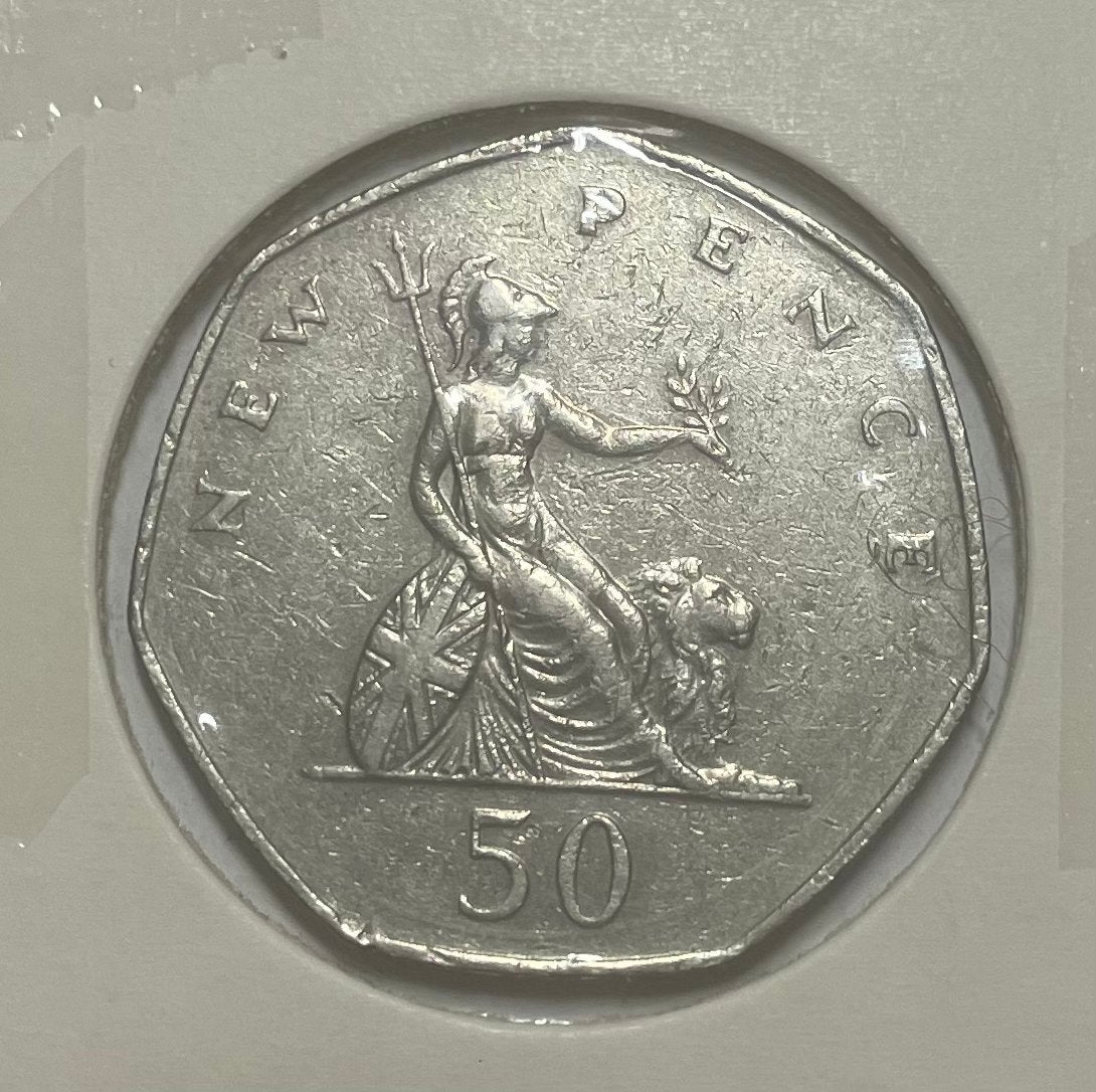 50 pence Engeland 1980, Postzegels en Munten, Ophalen of Verzenden, Overige landen