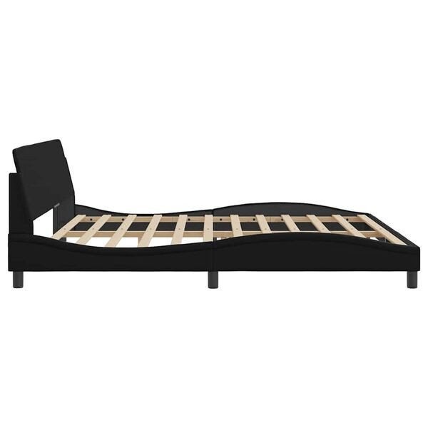 Foto 5 van Bedframe "Dover" kunstleer zwart 193x203 cm nieuw in doos