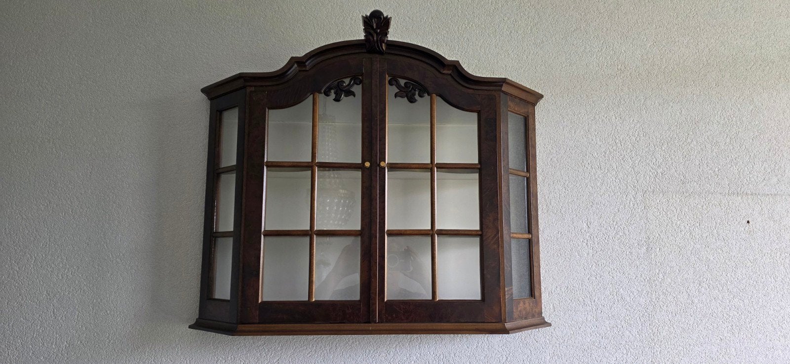 Vitrinekastje antiek, 50 tot 100 cm, Minder dan 25 cm, Minder dan 100 cm, Kersenhout