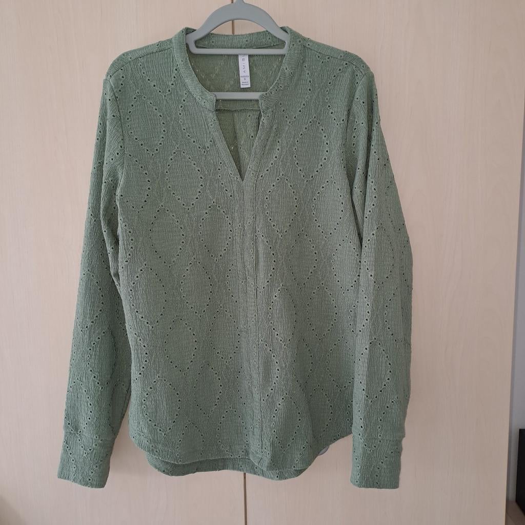 Groene blouse, maat S, Amisu., Maat 38/40 (M), Ophalen of Verzenden, Zo goed als nieuw, Amisu