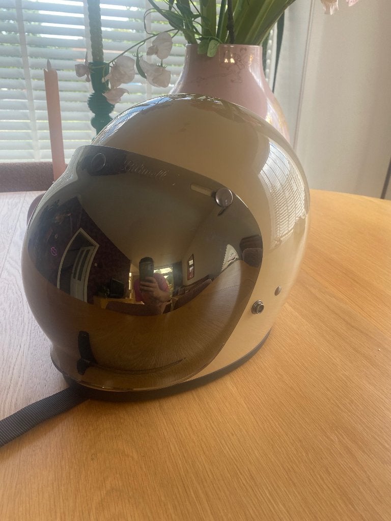 Biltwell Gringo helm - Maat S dames met toffe visor, Jethelm, S, Dames, Tweedehands