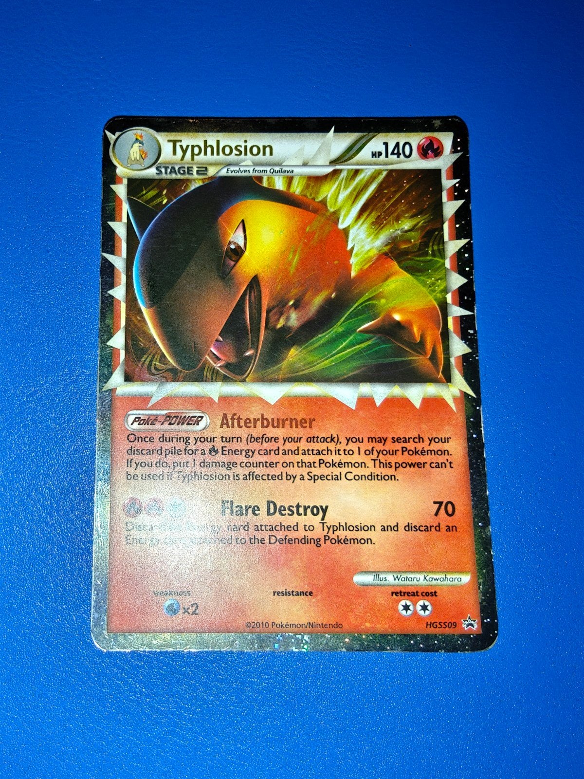 Typhlosion HGSS09 Pokémon Kaart, Hobby en Vrije tijd, Verzamelkaartspellen | Pokémon, Ophalen of Verzenden, Gebruikt, Losse kaart