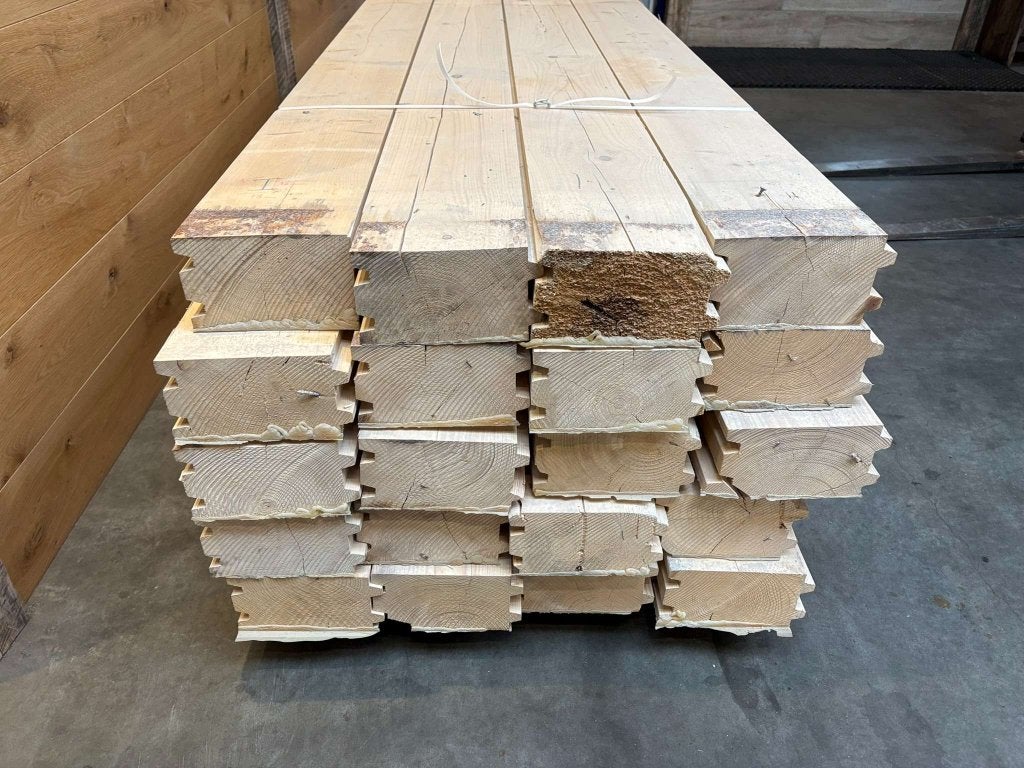 Damwand Vurenhout Gebruikt  Extra Dik 12x20   FSC Recycle, Gebruikt