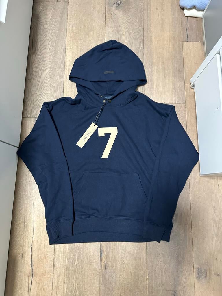 Essentials Special Edition '7' Hoodie Donkerblauw Maat S, Kleding | Heren, Truien en Vesten, Verzenden, Zo goed als nieuw, Maat 46 (S) of kleiner