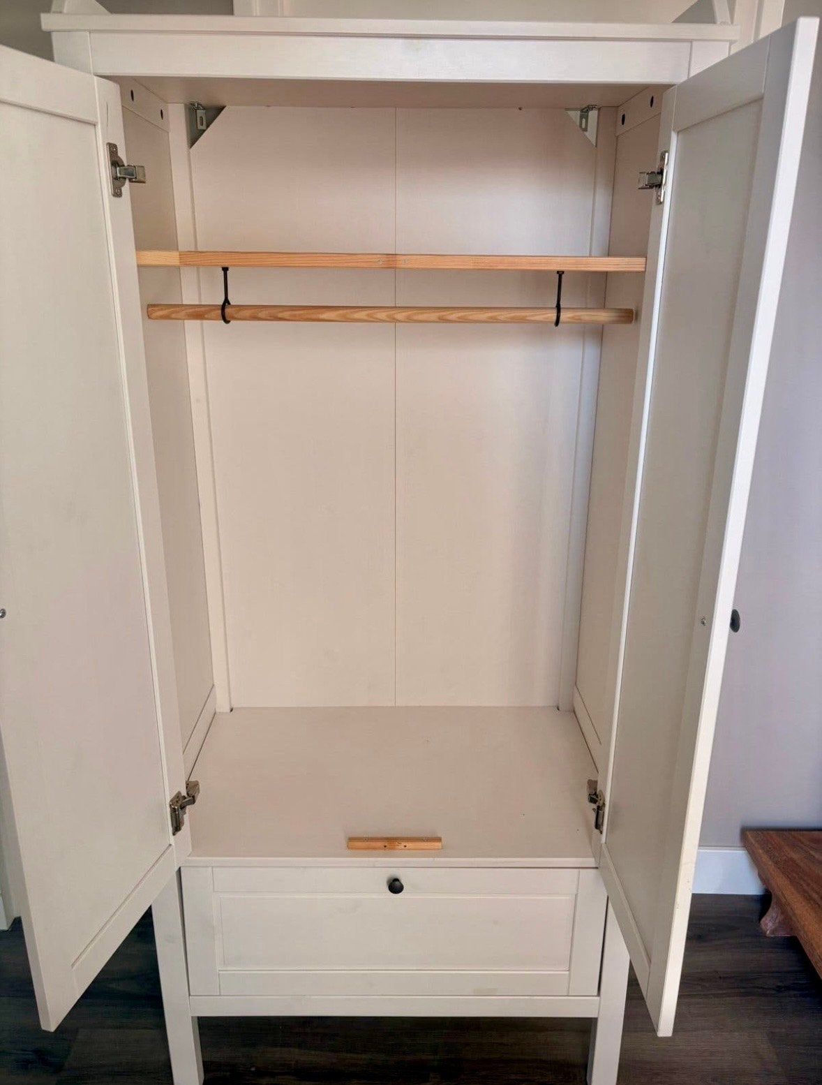 SUNDVIK Kledingkast Ikea, wit, 80x50x171 cm, Gebruikt, Met lade(s), 150 tot 200 cm, 25 tot 50 cm