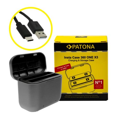 Dual charging box Insta ONE X3 CINAQBT/A incl. USB-C cable, Verzenden, Nieuw