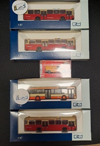 Set Bussen en Busje, Hobby en Vrije tijd, Overige merken, Gelijkstroom of Wisselstroom, Overige typen, Nieuw