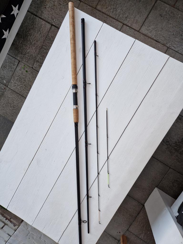 Feederhengel 3 delig met extra top 3.45 mtr, Ophalen, Zo goed als nieuw, Werphengel