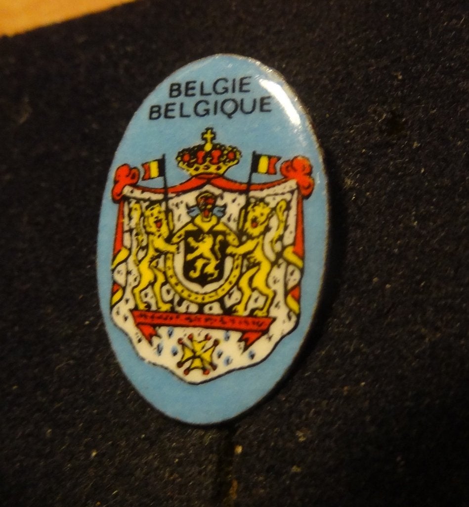 Belgie Wapen Geemailleerd Speldje, Verzenden, Gebruikt, Overige onderwerpen, Speldje of Pin