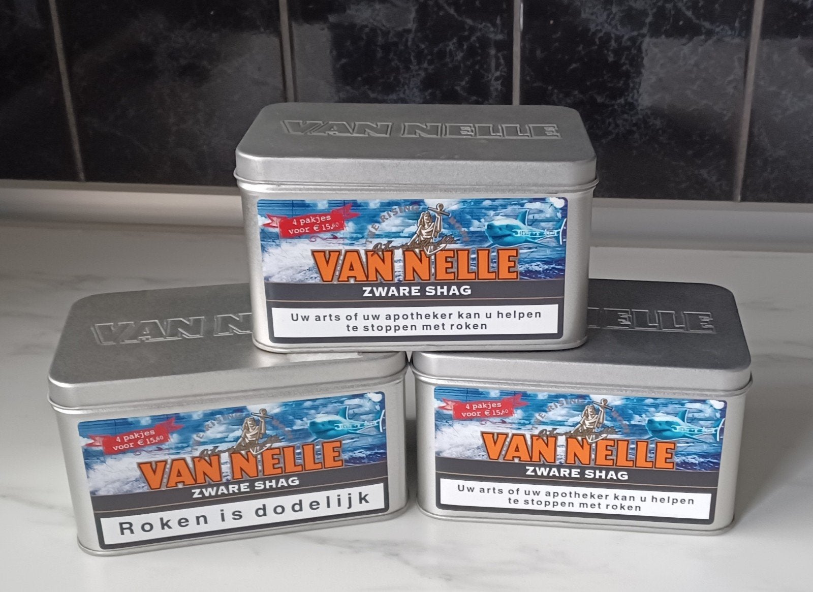 3x Van Nelle Tabaksblikjes - Zware Shag, Verzamelen, Ophalen of Verzenden, Gebruikt, Overige, Van Nelle
