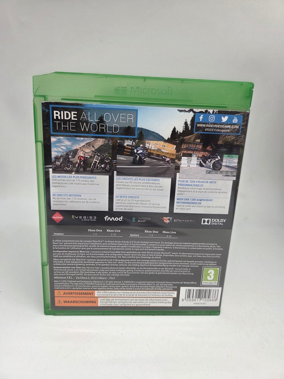 RIDE 2 Xbox One - Racegame met motoren, Online, Milestone S.r.l., 1 speler, Racen en Vliegen
