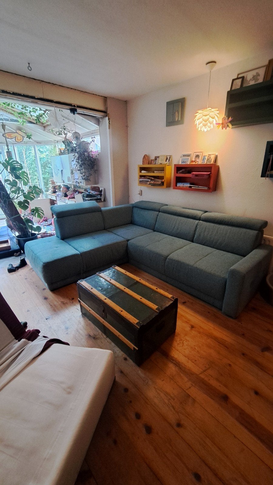 Comfortabele Hoekbank, Ophalen, 250 tot 300 cm, Hoekbank, Zo goed als nieuw