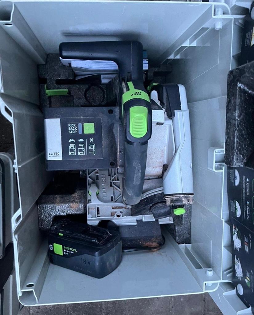 Festool TSC 55 Accu Invalzaag - Krachtig en Draadloos, Doe-het-zelf en Verbouw, Gereedschap | Zaagmachines, Gebruikt, Invalzaag