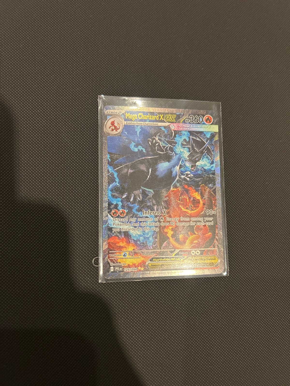 Mega Charizard X EX Pokémon Kaart - Packfresh, Ophalen, Zo goed als nieuw, Losse kaart, Foil