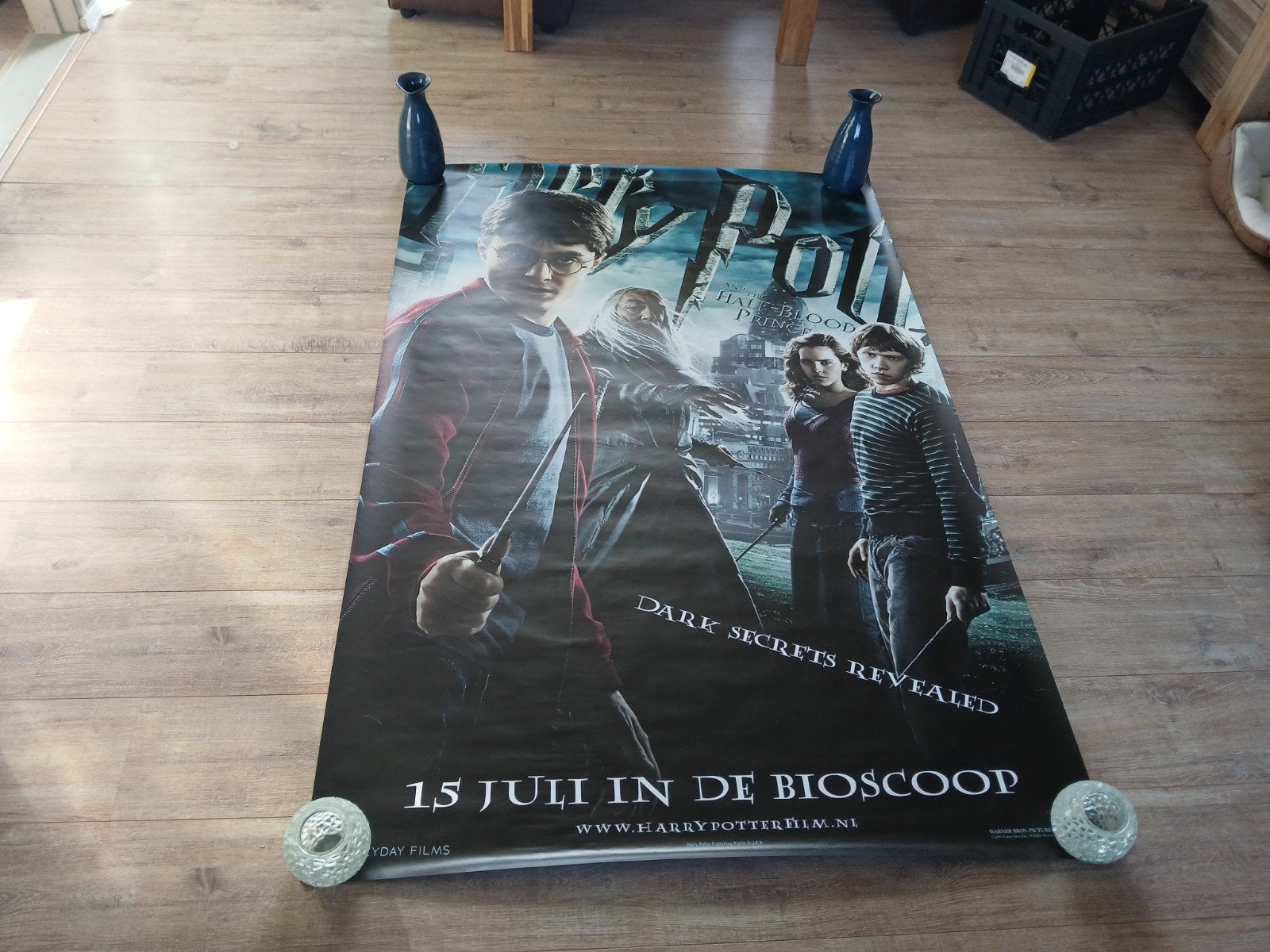 Harry potter bioscoop poster 170x117, Verzamelen, Ophalen, Zo goed als nieuw, Deurposter of groter, Film en Tv