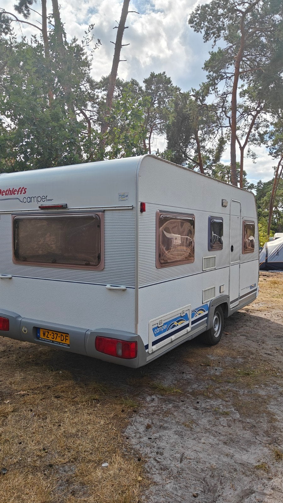 Dethleffs 430 DB,Dorema Air tent, luifel, incl stalling, Caravans en Kamperen, Caravans, Treinzit, Particulier, Dethleffs, 750 - 1000 kg