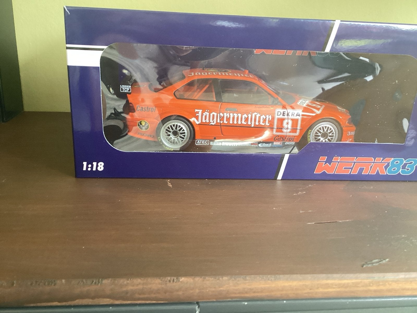 BMW E36 M3 Jägermeister Werk83 1:18 Modelauto, Ophalen, Zo goed als nieuw, Auto, Overige merken