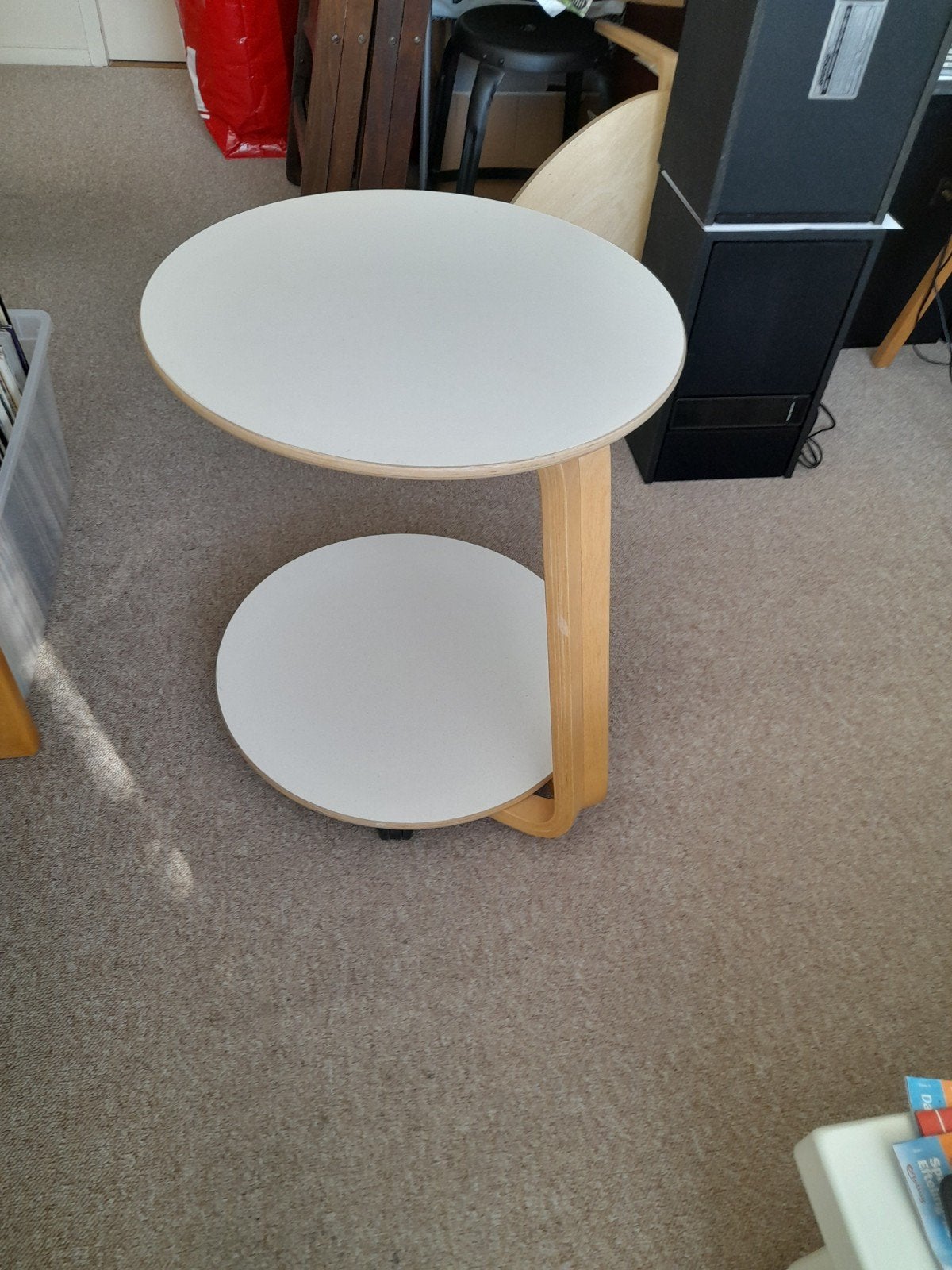 Tafeltje plywood hout Anes Ikea  - zgan, Ophalen, Rond, Ikea retro vintage, Minder dan 50 cm