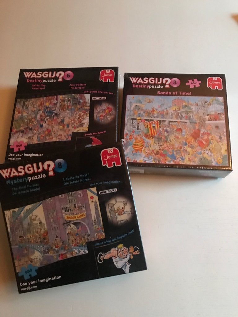3 Nieuwe legpuzzels Wasgij, Ophalen of Verzenden, 500 t/m 1500 stukjes, Nieuw, Legpuzzel