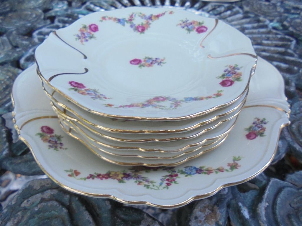 Petit foursetje Edelstein Bavaria bloemboeketjes roze roosje, Ophalen of Verzenden