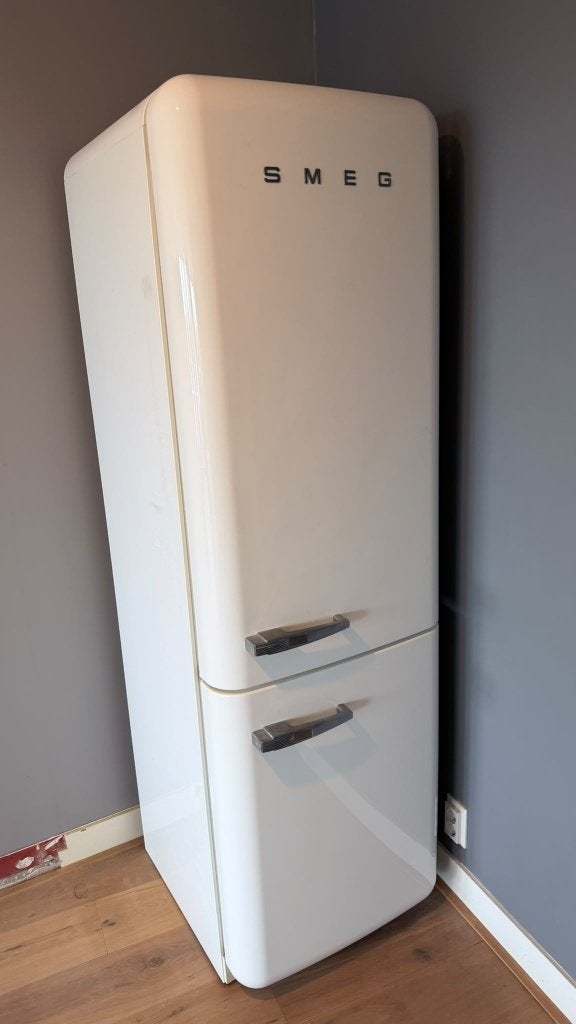 Smeg retro-style koel-vriescombinatie, Ophalen, Gebruikt, 200 liter of meer, 60 cm of meer