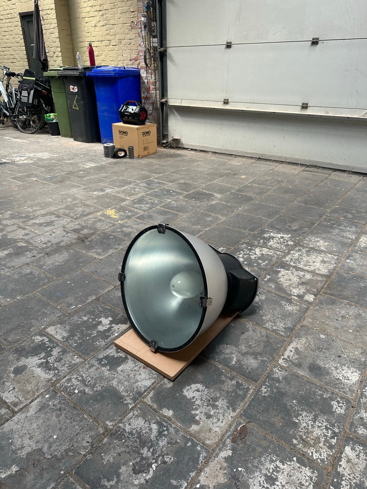 6x Grote industriële lamp / fabriekslamp, Overige merken, Gebruikt, Industrieel, Zilver