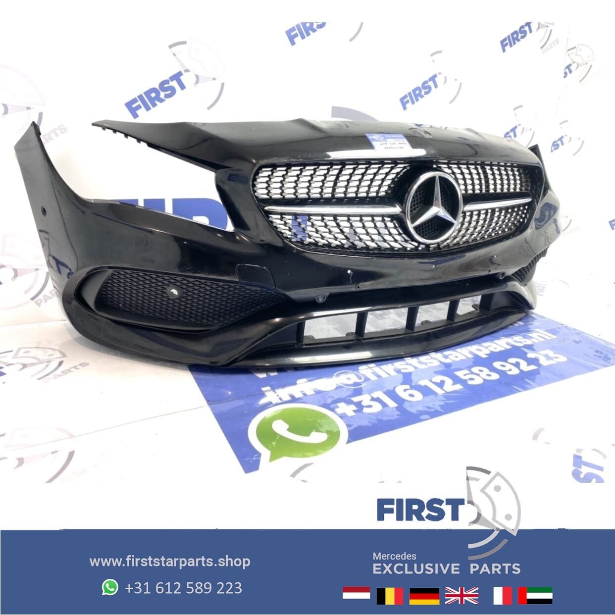 W117 CLA AMG Voorbumper 2018 Facelift Mercedes 2013-2018 zwa, Gebruikt, -, Voor, Ophalen of Verzenden