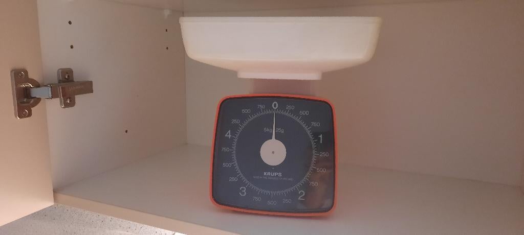 keuken weegschaal Krups vintage, Ophalen, Gebruikt, Kunststof, Overige merken