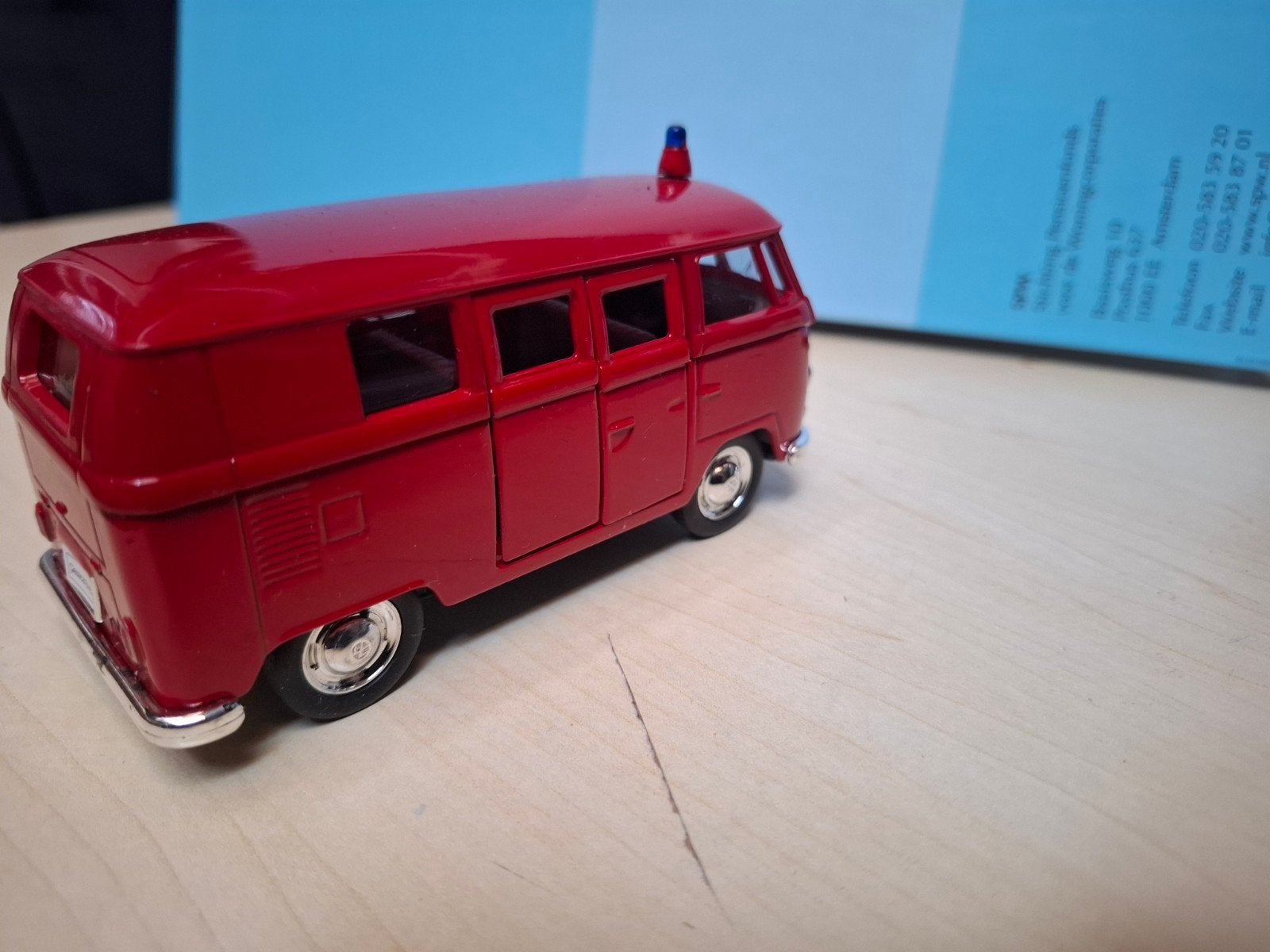 Welly Volkswagen T1 Bus Brandweer Modelauto, Ophalen of Verzenden, Nieuw, Auto, Overige merken