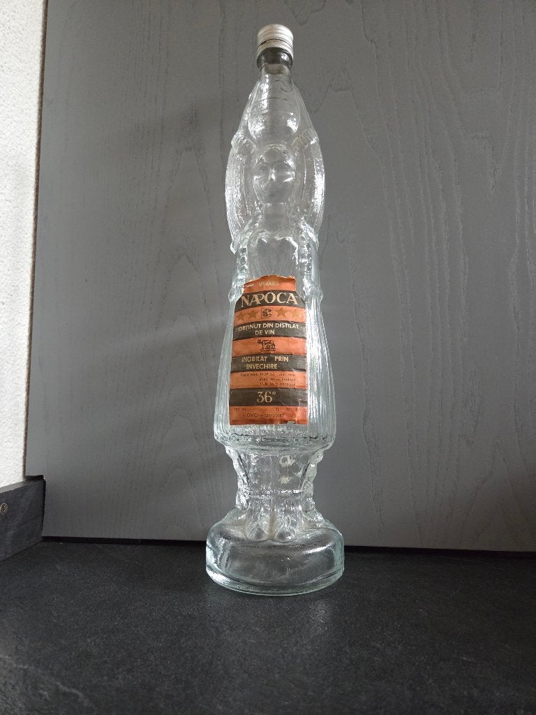 Vintage Napoca Brandy Fles - Decoratief Glas, Antiek en Kunst, Antiek | Keramiek en Aardewerk, Ophalen
